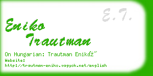 eniko trautman business card